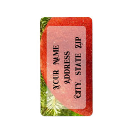 Red Christmas Ornament Bauble  Adressetikett