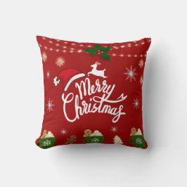 red christmas pillow kudde