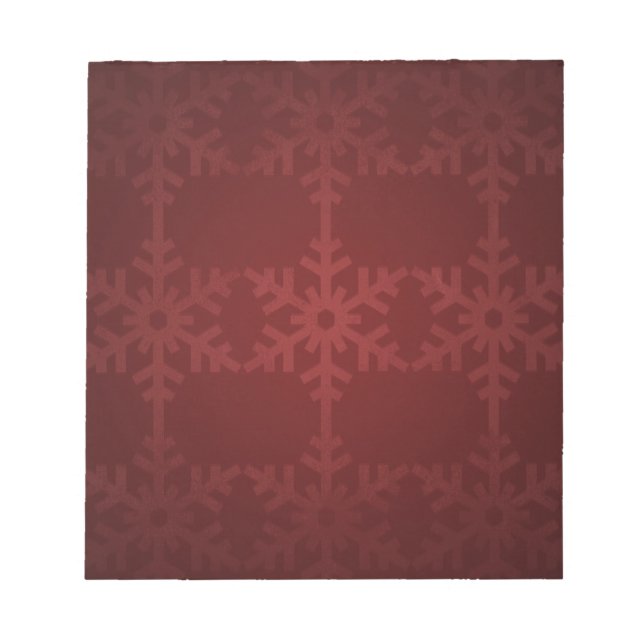 Red christmas snowflake mönster anteckningsblock (Framsida)