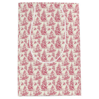 Red Christmas Toile Wrapping Paper