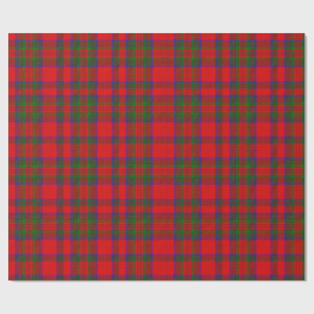 Red Christmas Wool Texture Plaid Presentpapper (Platt)
