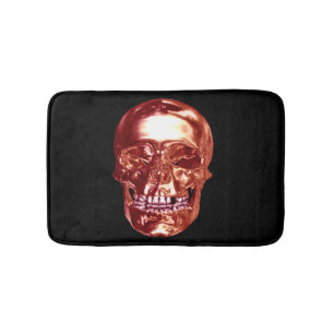 Red Chrome Skull Bath Mat Badrumsmatta