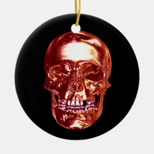 Red Chrome Skull Ornament (Framsidan)