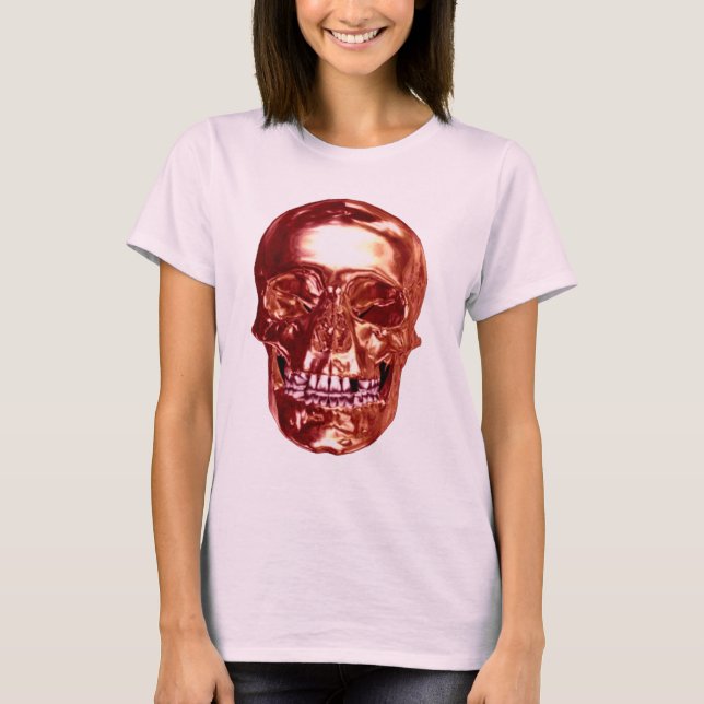 Red Chrome Skull Shirt Tee (Framsida)