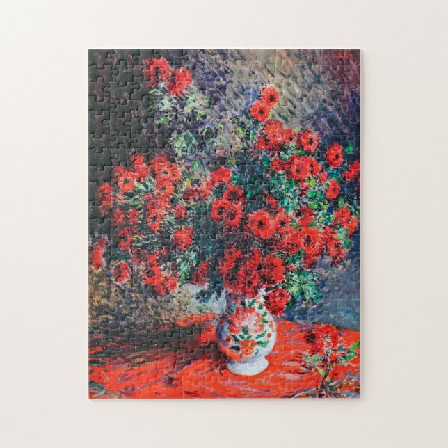 Red Chrysanthemum, Monet Pussel (Vertikal)
