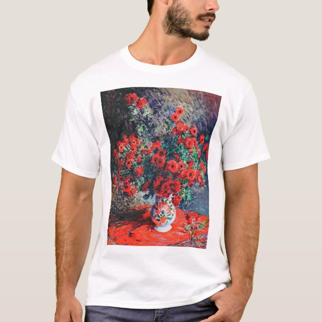 Red Chrysanthemum, Monet T Shirt (Framsida)
