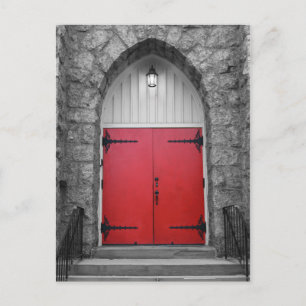 Red Church Door Vykort
