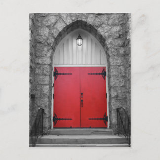 Red Church Door Vykort