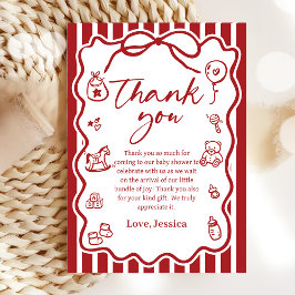 Red Ciao Baby Italiana Baby Shower - tack för ditt