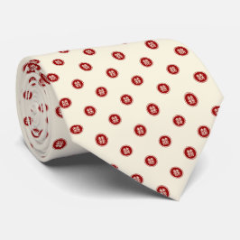 Red Circle Dubbla Happity Chinese Bröllop Tie Slips