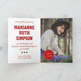 Red Circles Photo Studenten Inbjudan