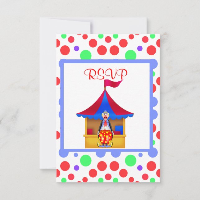 RED CIRCUS FÖDELSEDAGSFEST OSA KORT (Framsida)
