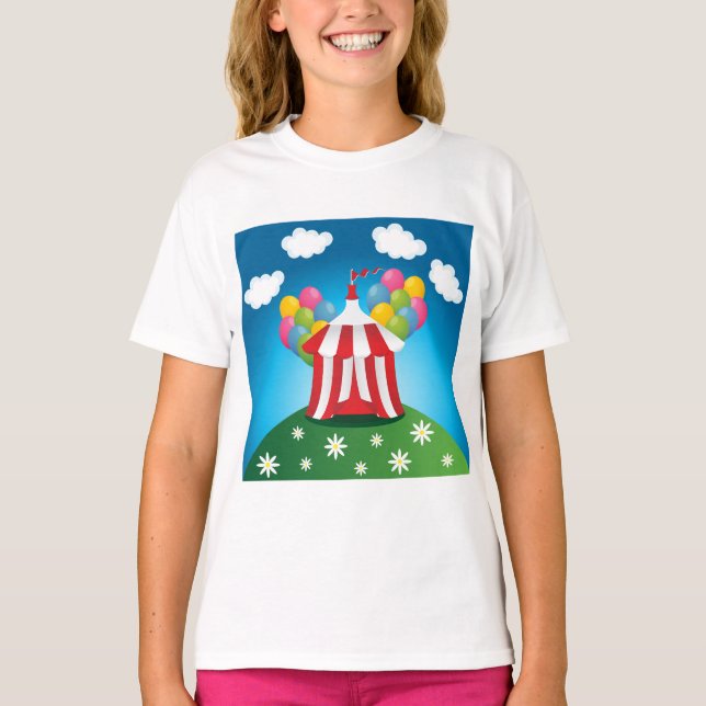 Red Circus Tält Girls T-Shirt (Framsida)