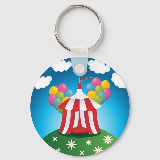 Red Circus Tält Keychain Nyckelring (Framsida)
