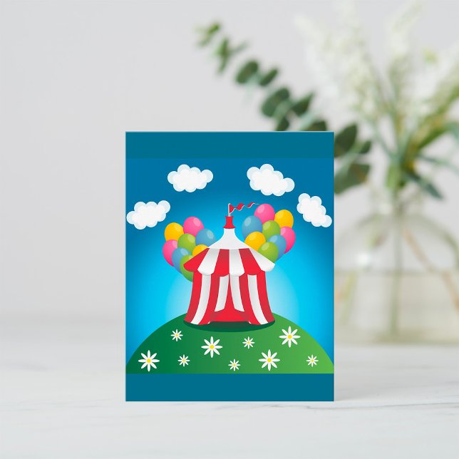 Red Circus Tent Invitations Inbjudningar (Skapare uppladdad)