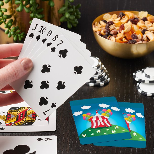 Red Circus Tent Playing Cards Casinokort (Skapare uppladdad)