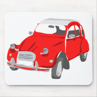 Red Citroen 2 CV Mousemat Musmatta