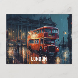Red City Buss i London Postcard Vykort