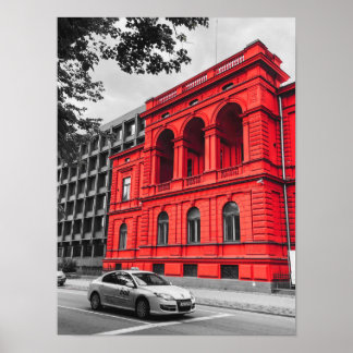Red City Bygger minimalistisk fotografi Poster