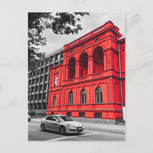 Red City Bygger minimalistisk fotografi Vykort (Framsida)