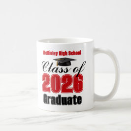 Red Class of 2026 Graduation Keepsake Kaffemugg