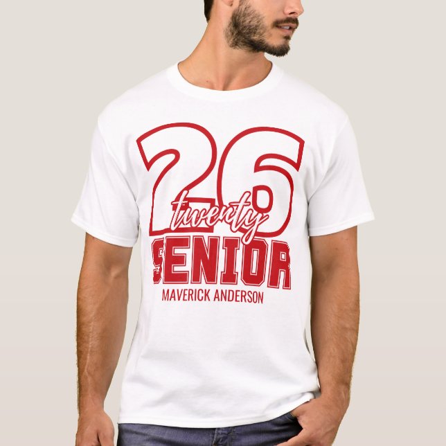Red Class of 2026 Graduation T Shirt (Framsida)