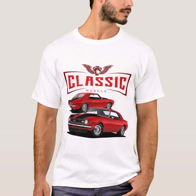 Red Classic Camaro T Shirt (Framsida)