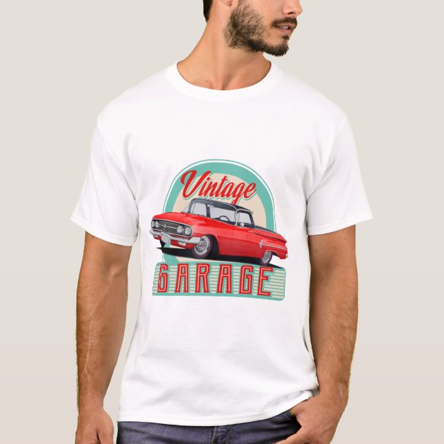 Red Classic Car från 1960-talet T Shirt (Framsida)