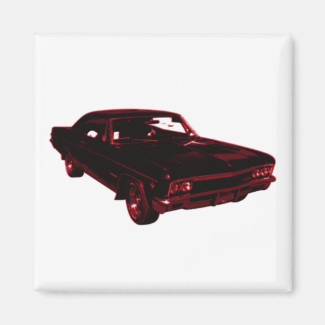 Red Classic Car Magnet (Framsidan)