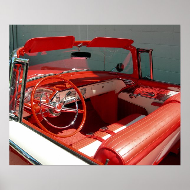 Red Classic Vintage bil Poster (Framsidan)