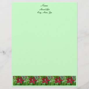 Red Clematis Letterhead Brevhuvud