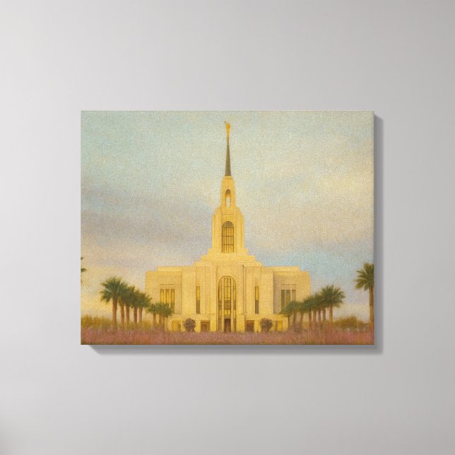 Red Cliffs Utah Temple Painting™ LDS Art Canvas (Framsida)
