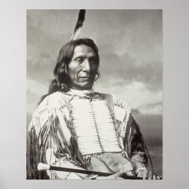 Red Cloud Chief (1822-1909) 1880 (b/w bild) Poster (Framsidan)