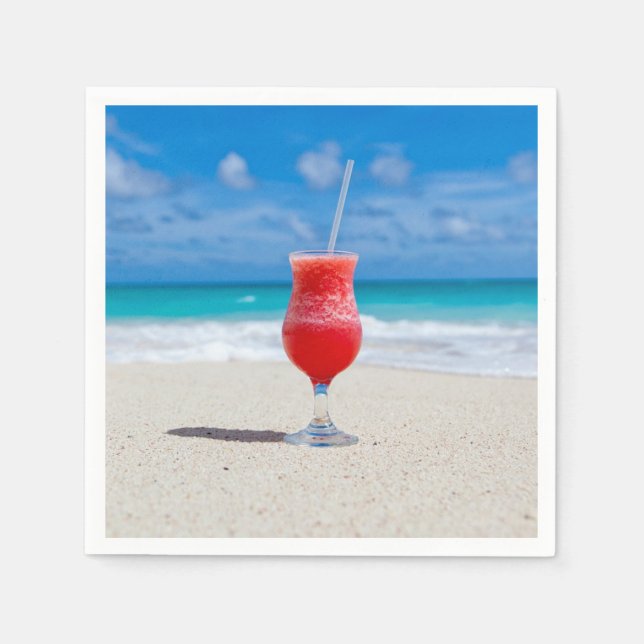 Red Cocktail by Sea Photo Pappersservett (Framsidan)