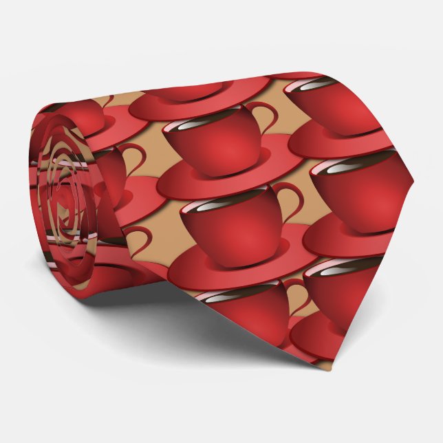 Red Coffee Kopp Cafe Neck Tie Slips (Rullad)