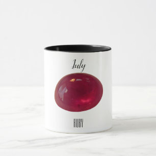 Red Coffee Mugg Ruby Gemstone juli Birthstone