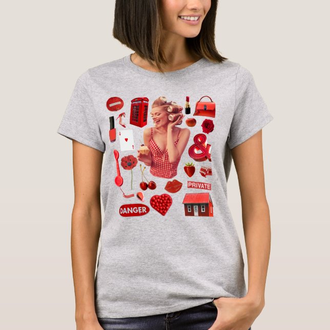 Red Collage T-Shirt (Framsida)