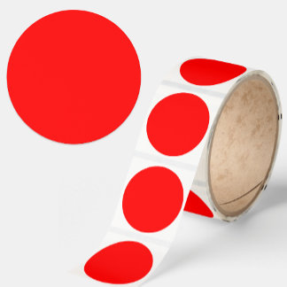 Red Color solid minimalist Festive Runt Klistermärke