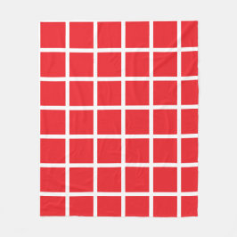 red colored square pattern with white borders fleecefilt