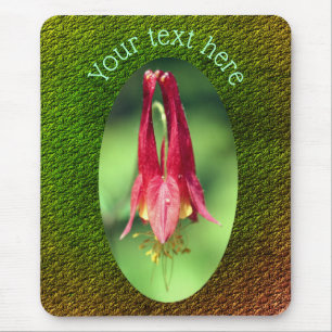 Red Columbine Flower Personlig Musmatta