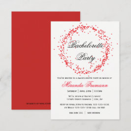 Red Confetti - 3 x 5-inbjudan till Bachelorette-pa Inbjudningar