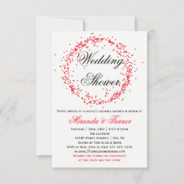 Red Confetti-3X5Möhippa-inbjudan för par Inbjudningar