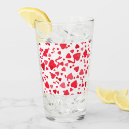 Red Confetti Hearts Glaskopp