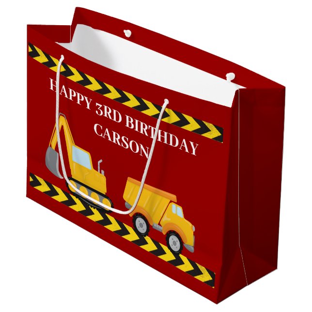 Red Construction Lastbil Boys Anpassningsbar Barns (Framsidan Vinklad)