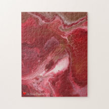 Red Copper White Abstrakt