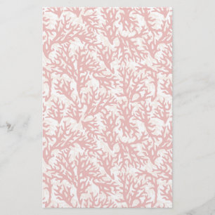 Red Coral Mönster 2 Brevpapper