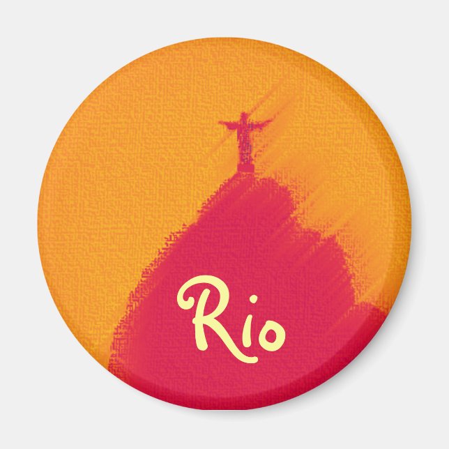 Red Corcovado Rio-Brasil Magnet (Framsidan)