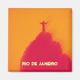 Red Corcovado Rio-Brasil Magnet