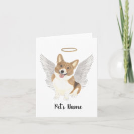 Red Corgi Sympathy Memorial Kort