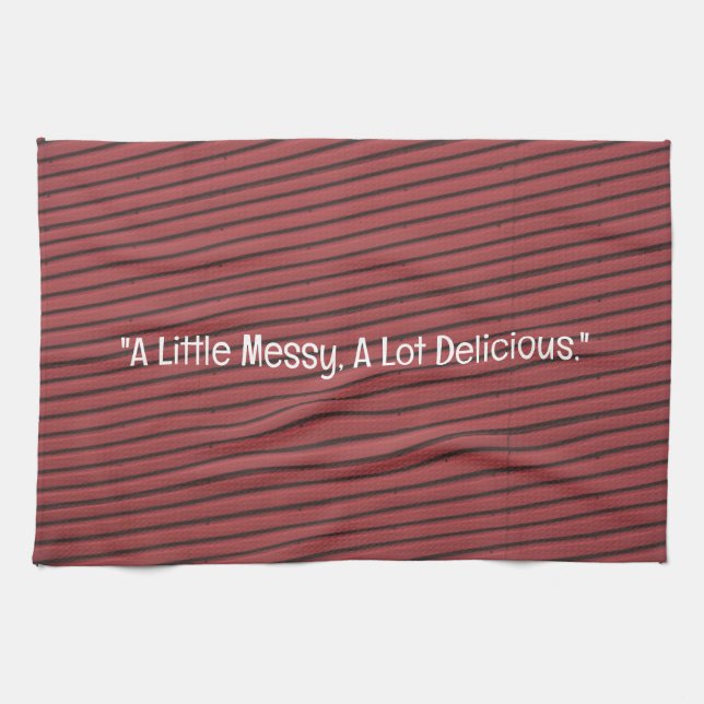 Red Corrugated Steel Kitchen Towel Kökshandduk (Horisontell)